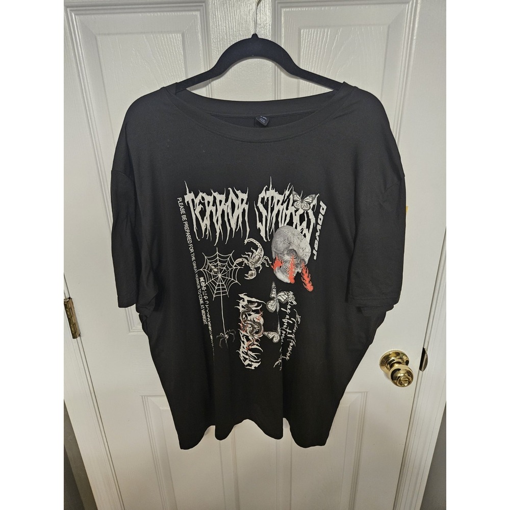RomweTerror Strikes Power T Shirt 2XL Black Goth Mens